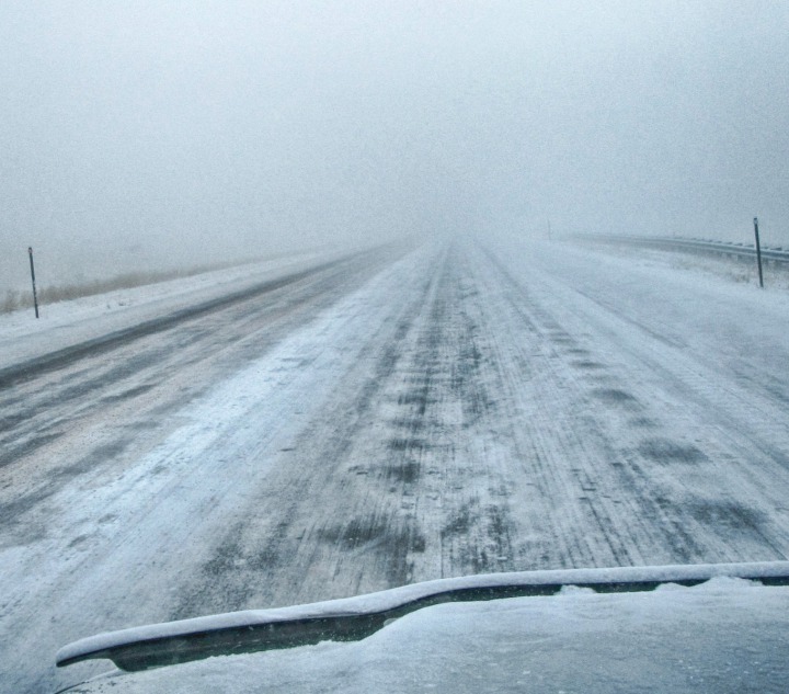 Ground Blizzard Ices up I-90