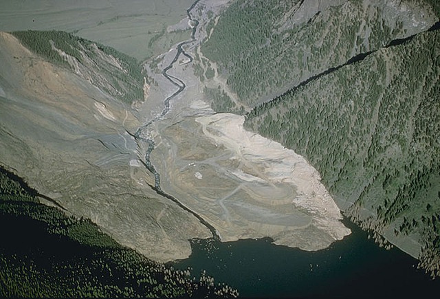 USGS Photo Taken Soon After the Landslide Blocked the Madison River Canyon
