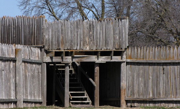 Fort Kearney Stockade and Parapet at Fort Kearney State Historical Park NE
