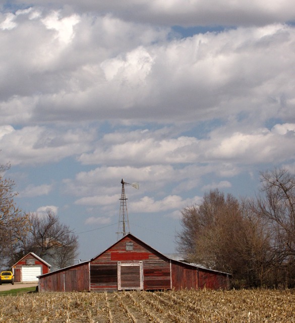 Nebraska Barn at the End of Corn