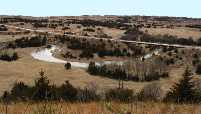 The Dismal River Looping Under US HWY 83
