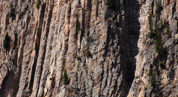 Madison River Canyon Wall Vertical Columns