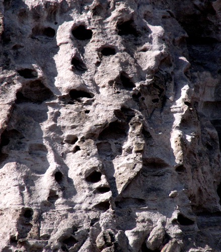 Zitty Tuff Cliff Face as the Boulder Pods Open