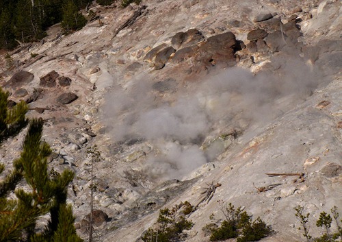 The Throat of Roaring Mountain Geyser