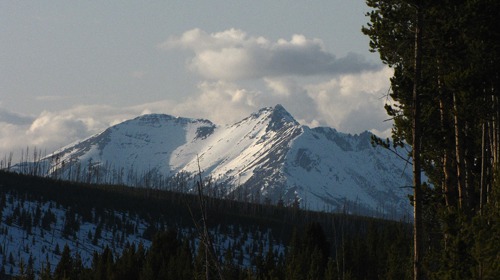 The South Side of Electric Peak Viewed From Swan Lake Flat