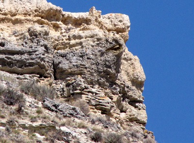 Jump-Watcher In the Cliff at Madison Buffalo Jump State Park MT