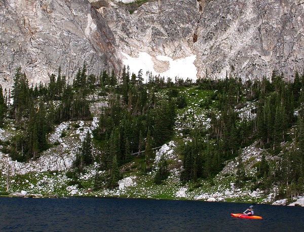 Red Kayak on Mirror Lake