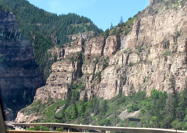 Glenwood Canyon Along the Colorado River on I-70