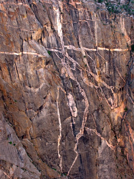 Stick Man on South Canyon Wall in Black Canyon of the Gunnison National Park CO