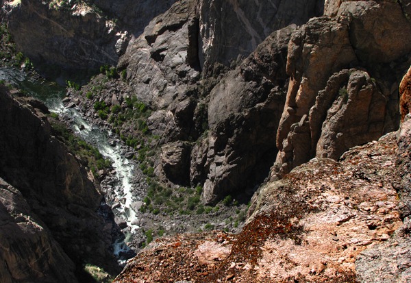 The Gunnison River Way Below in Black Canyon of the Gunnison National Park CO