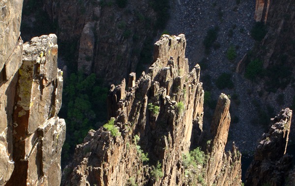 Columns in the Canyon in Black Canyon of the Gunnison National Park CO