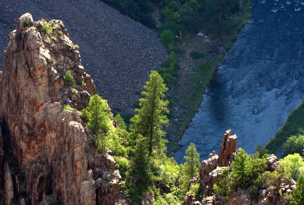 Spires Above the River in Black Canyon of the Gunnison National Park CO