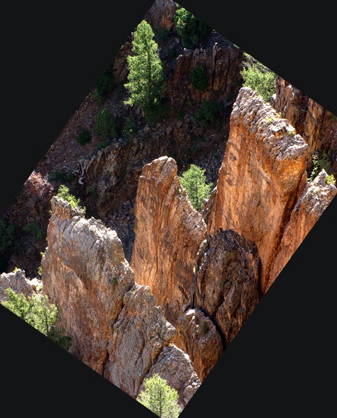 Columns in the Canyon in Black Canyon of the Gunnison National Park CO