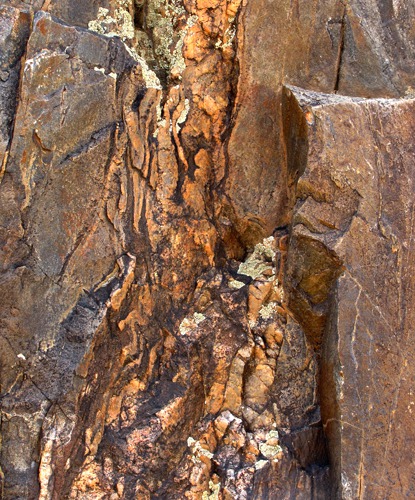Trailside Rock Crack Detail 