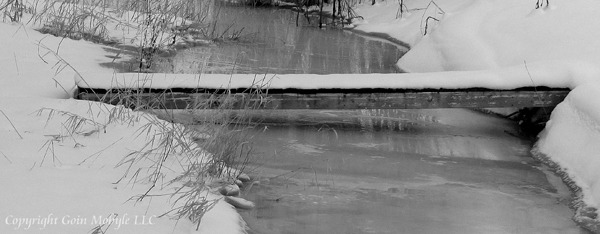 Frozen Footbridge Near Churchill MT