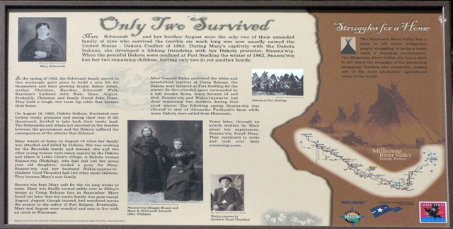 US-Dakota War of 1862 Casualties Sign
