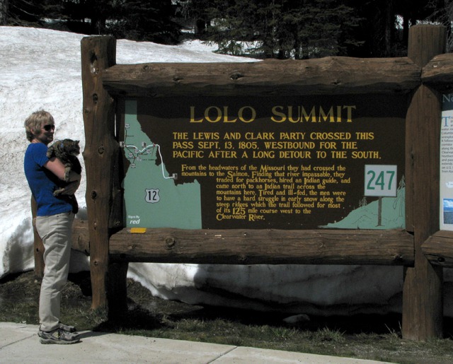 Lolo Summit Sigh backed by 10 Feet of Snow