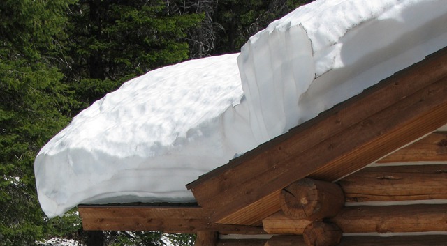 Snow Remaining on the Eaves