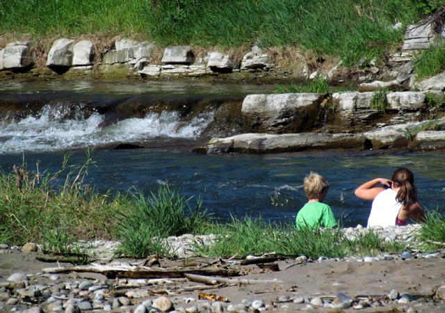 A Pair of Kids Enjoying the Stillwater River