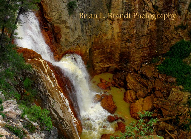 Colorful Roadside Waterfall on US HWY 550