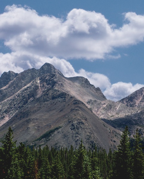 Close-Up of Peaks in the Needle Mountains East of Lake Electra CO in the Weminuche Wilderness Area CO