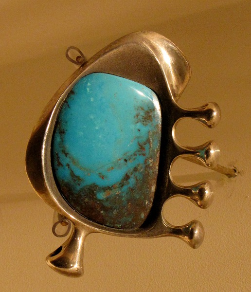 Gold and Turquoise Pin