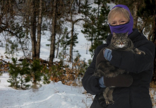 Louise and Furry Purry at Winter Walk's End