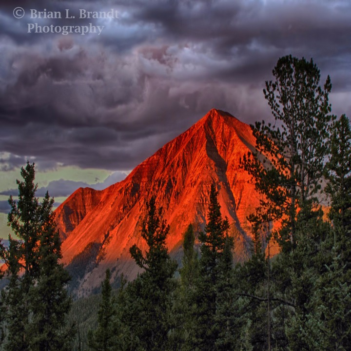 Alpenglow on West Spanish Peak CO