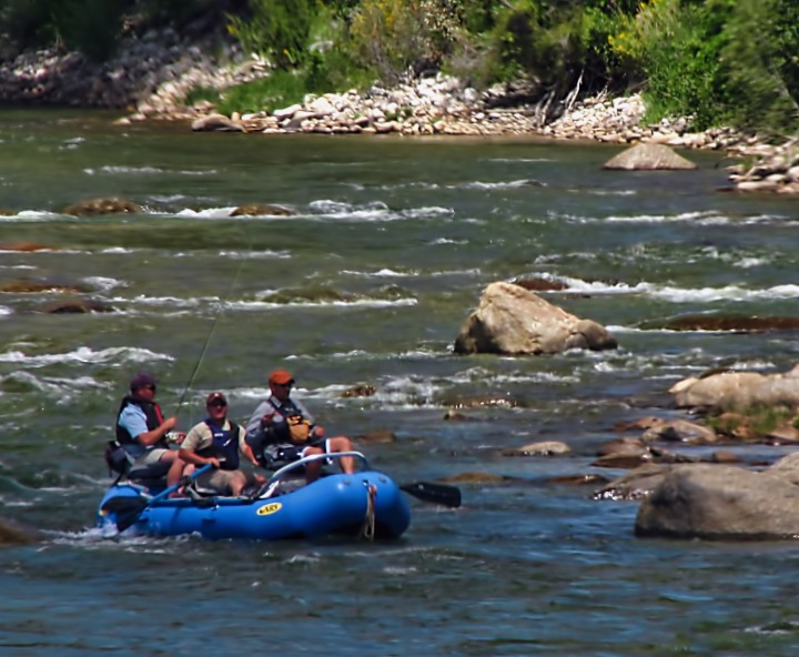 Guide Boat On The Arkansas River CO