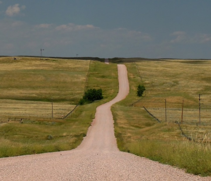 Fort Laramie Road Across the Prairie out of Jay Em WY